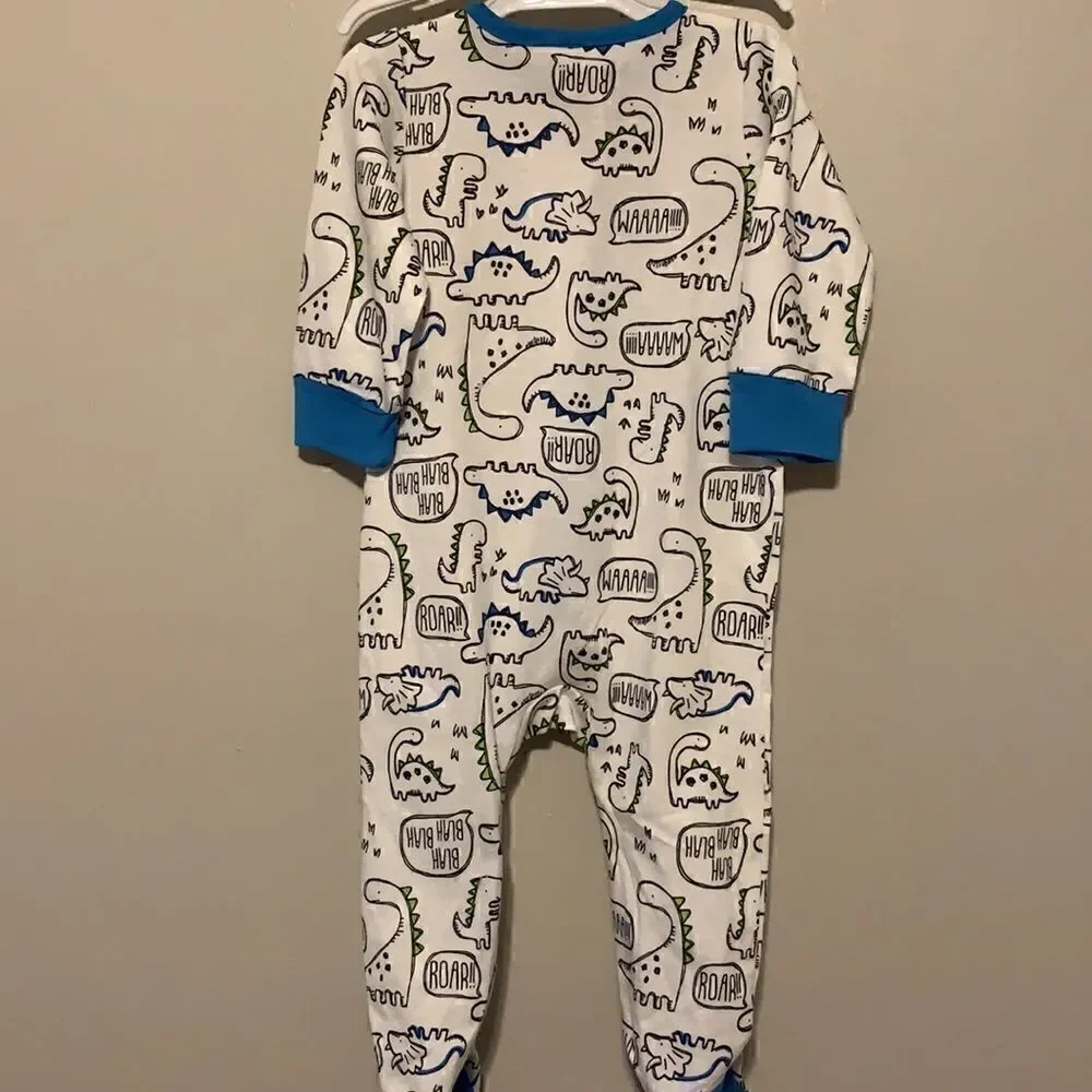 2 Pack Baby Onesies Grey White / Blue White Sz 6-9